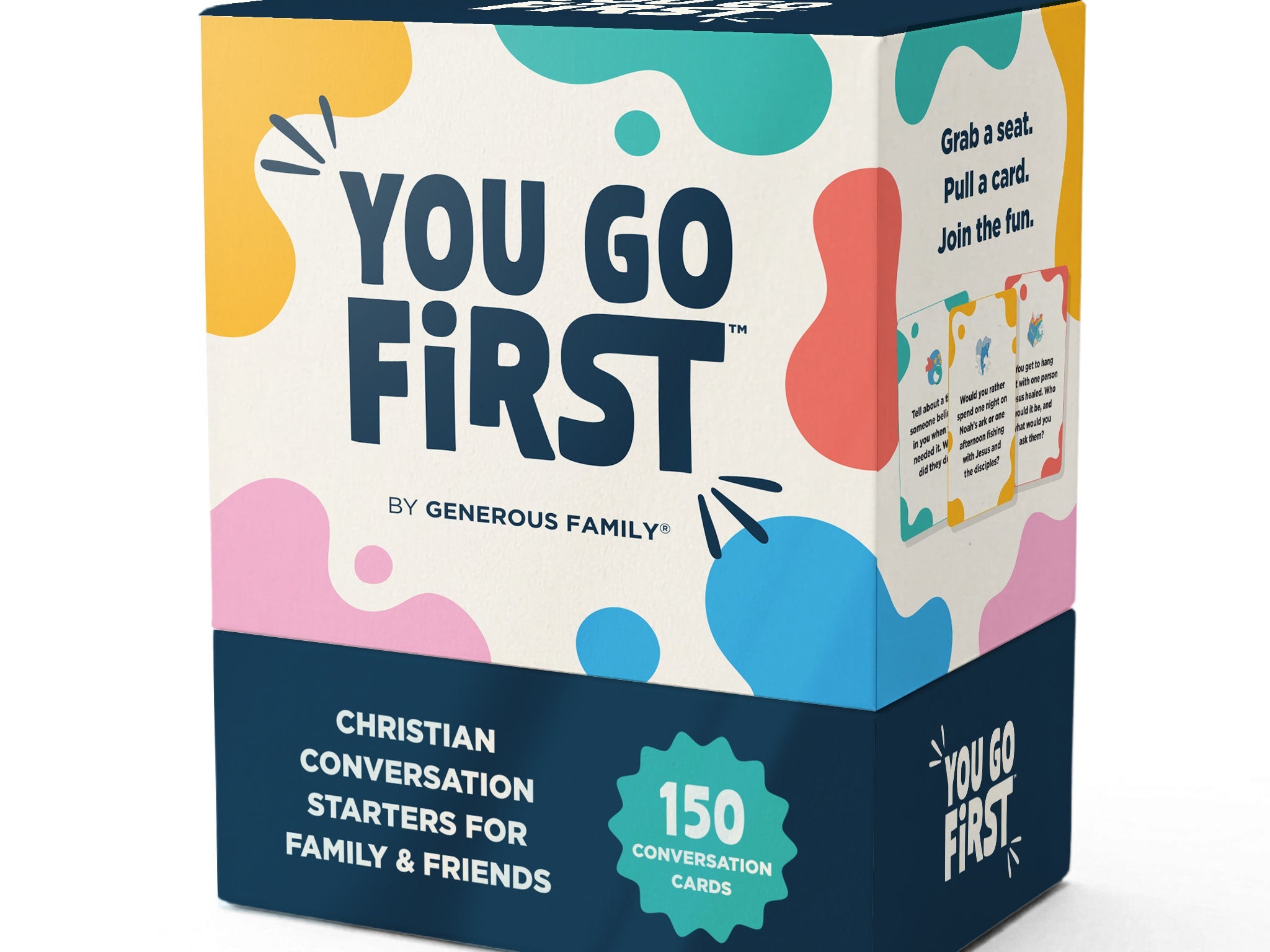 You Go First Christian conversation card game box by Generous Family