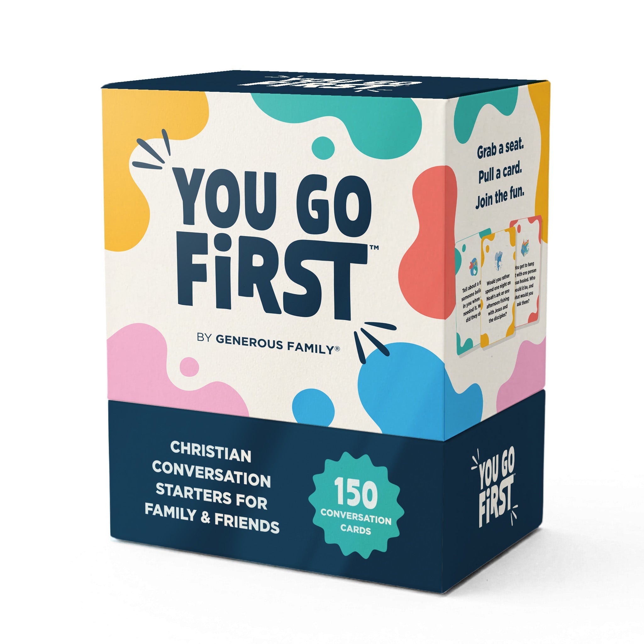 You Go First Christian conversation card game box by Generous Family