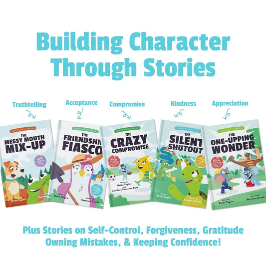 Christian book bundles by Generous Family featuring faith-based children’s books that teach kindness, gratitude, and character through stories.