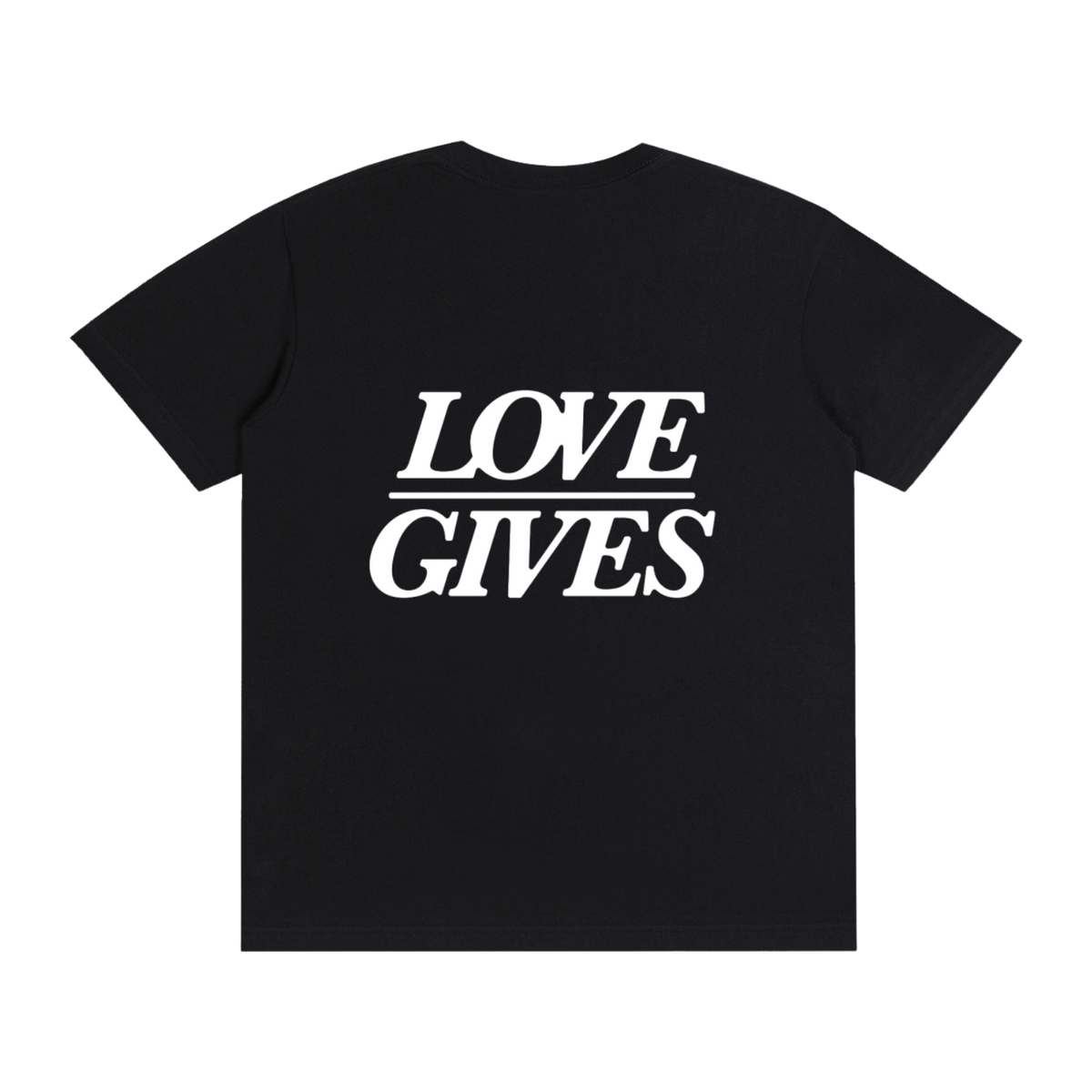 LOVE GIVES black t-shirt