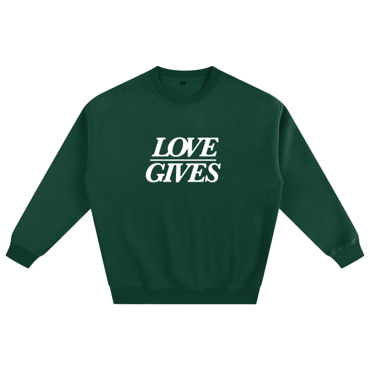 LOVE GIVES crewneck sweatshirt in green