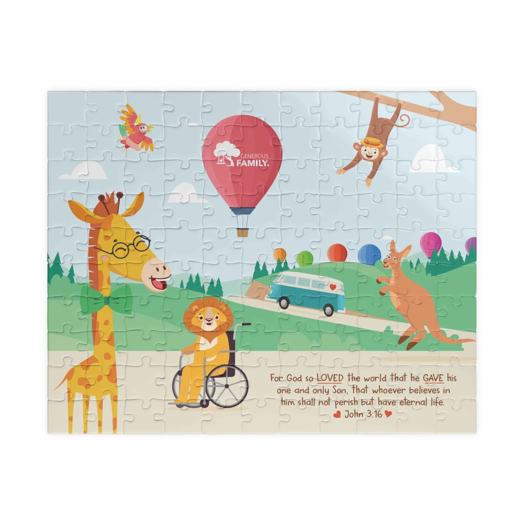 Generous Kids Animal Puzzle (110 piece)