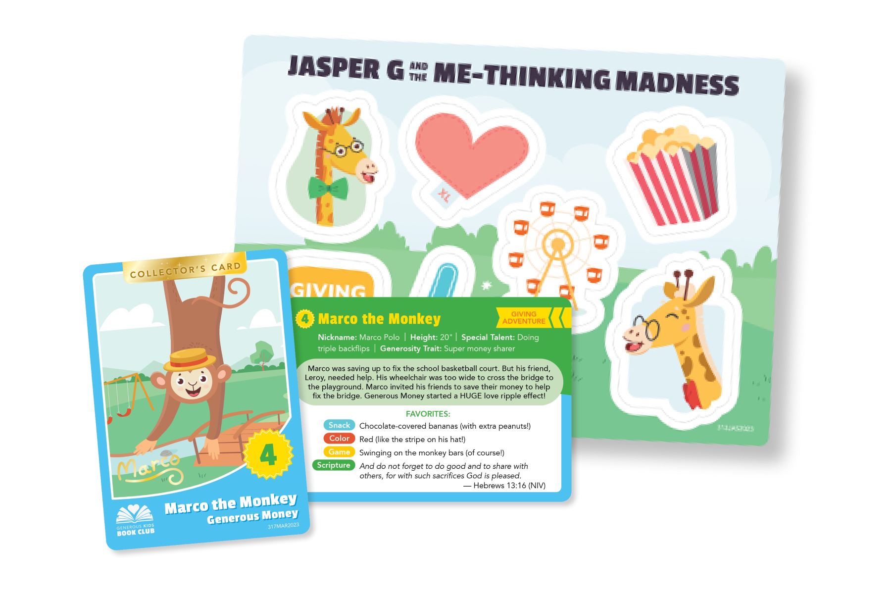 COLLECTABLE Card & Giving Adventure Stickers