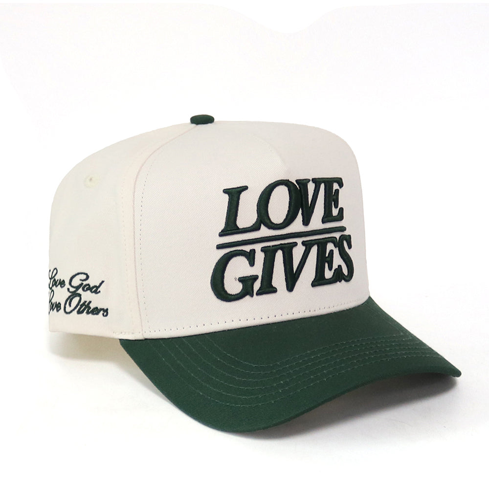 LOVE GIVES hat Love God Green