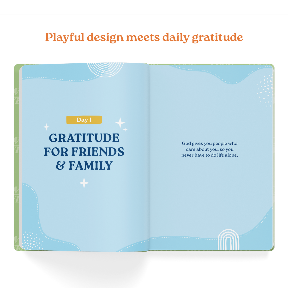 Illustrated inside pages of the Love Gives Youth Gratitude Journal