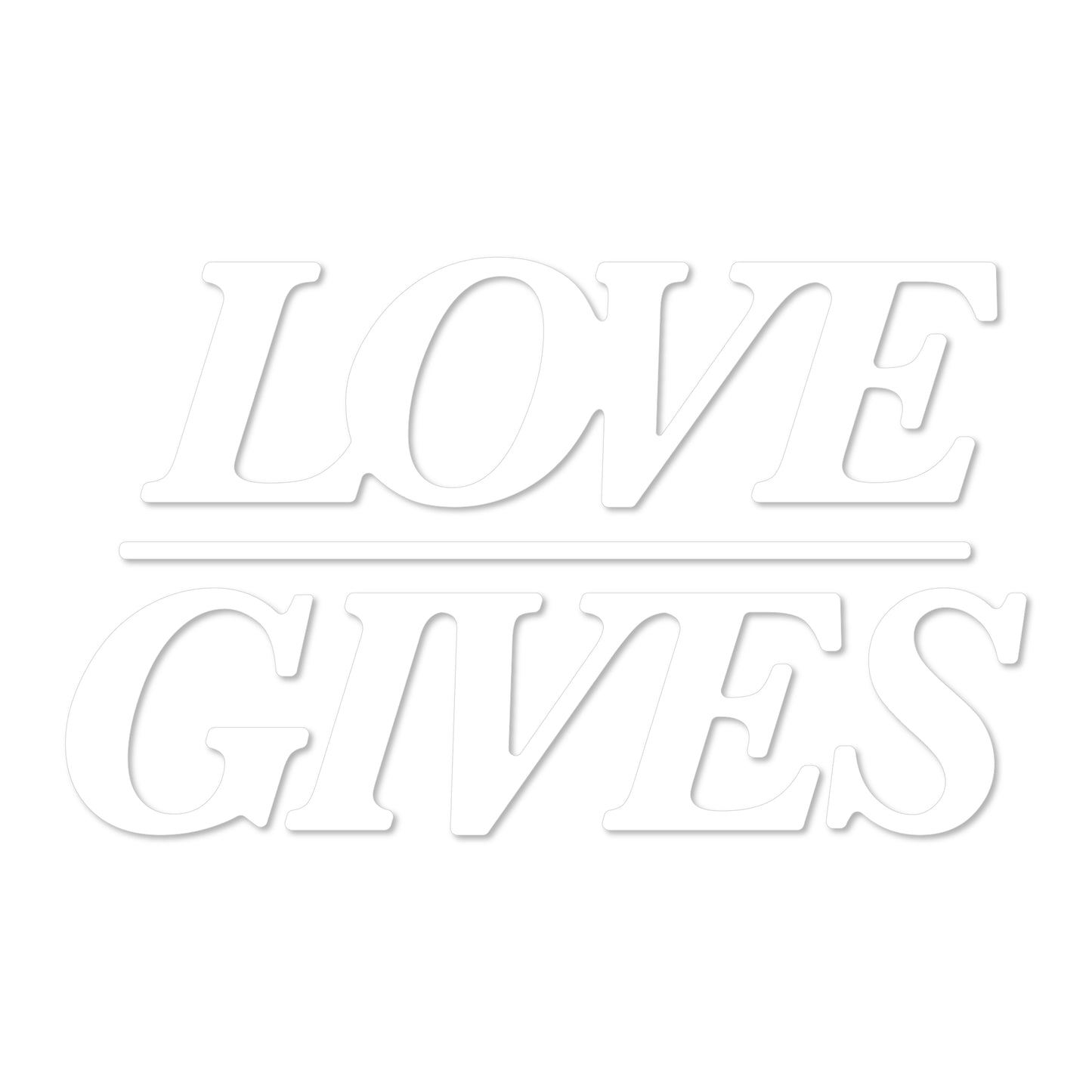 Love Gives Bumper Sticker and Wristband
