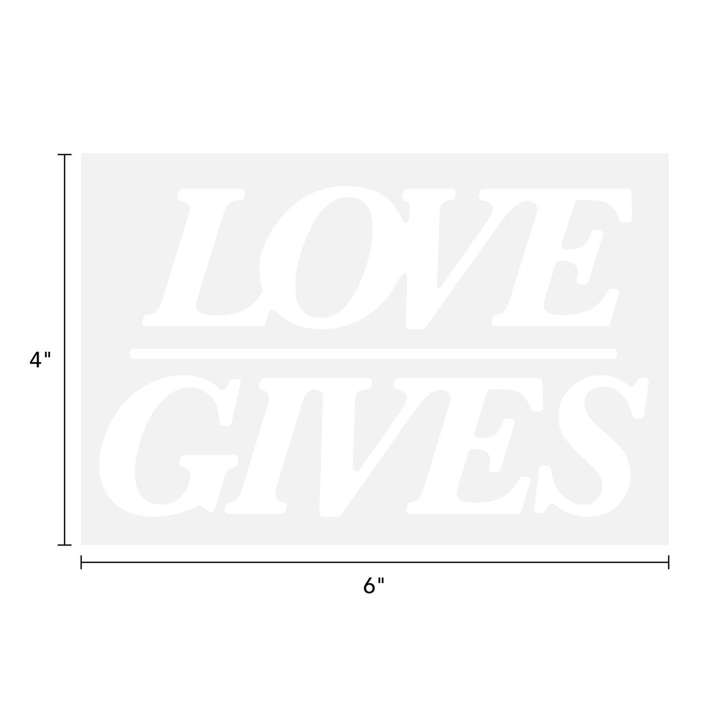Love Gives Bumper Sticker and Wristband