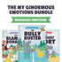 Three books from 'The My Ginormous Emotions Bundle' series on managing emotions with colorful covers and animal illustrations.