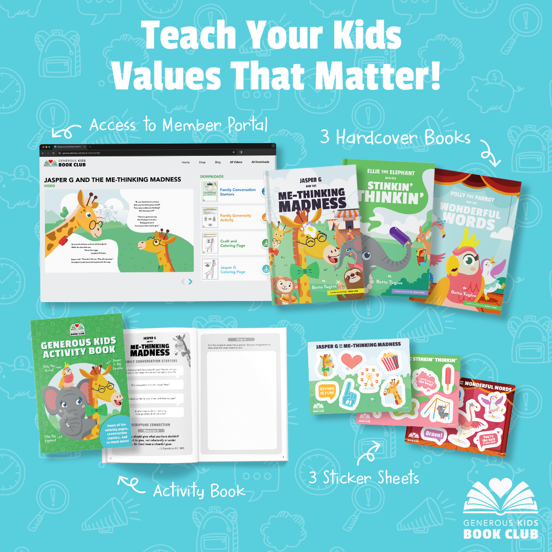 Generous Kids 3 Book Bundle with activity book