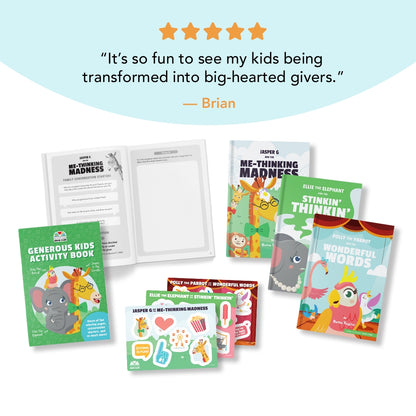 Generous Kids 3 Book Bundle with activity book