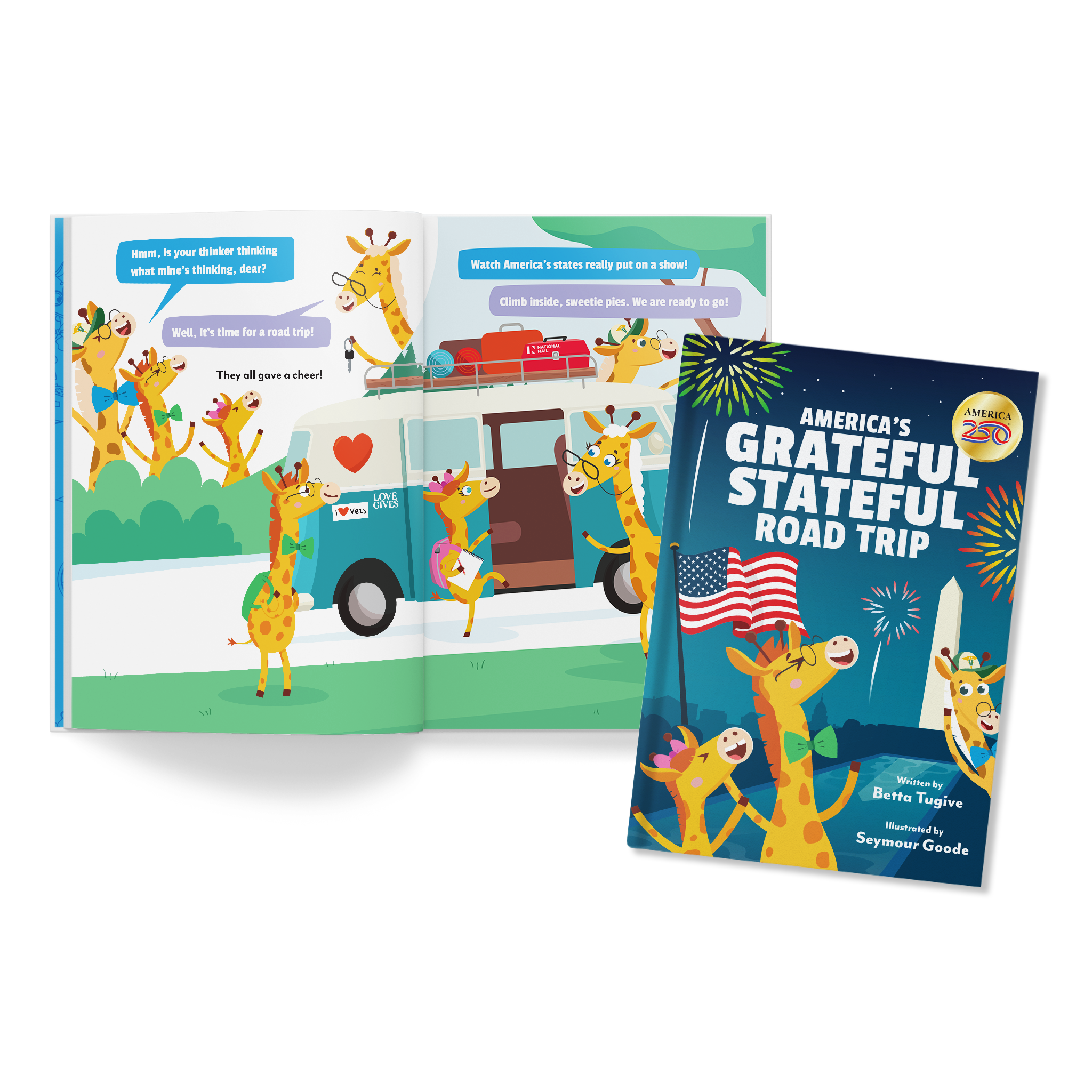 America's Grateful Stateful Road Trip kids book inside pages