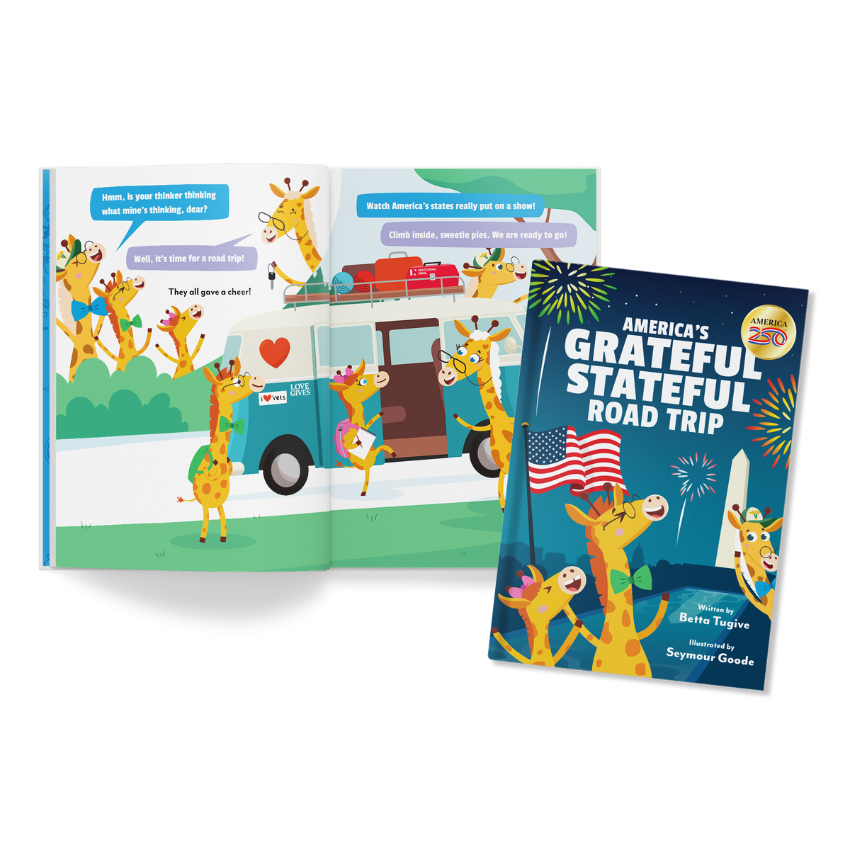America's Grateful Stateful Road Trip kids book inside pages