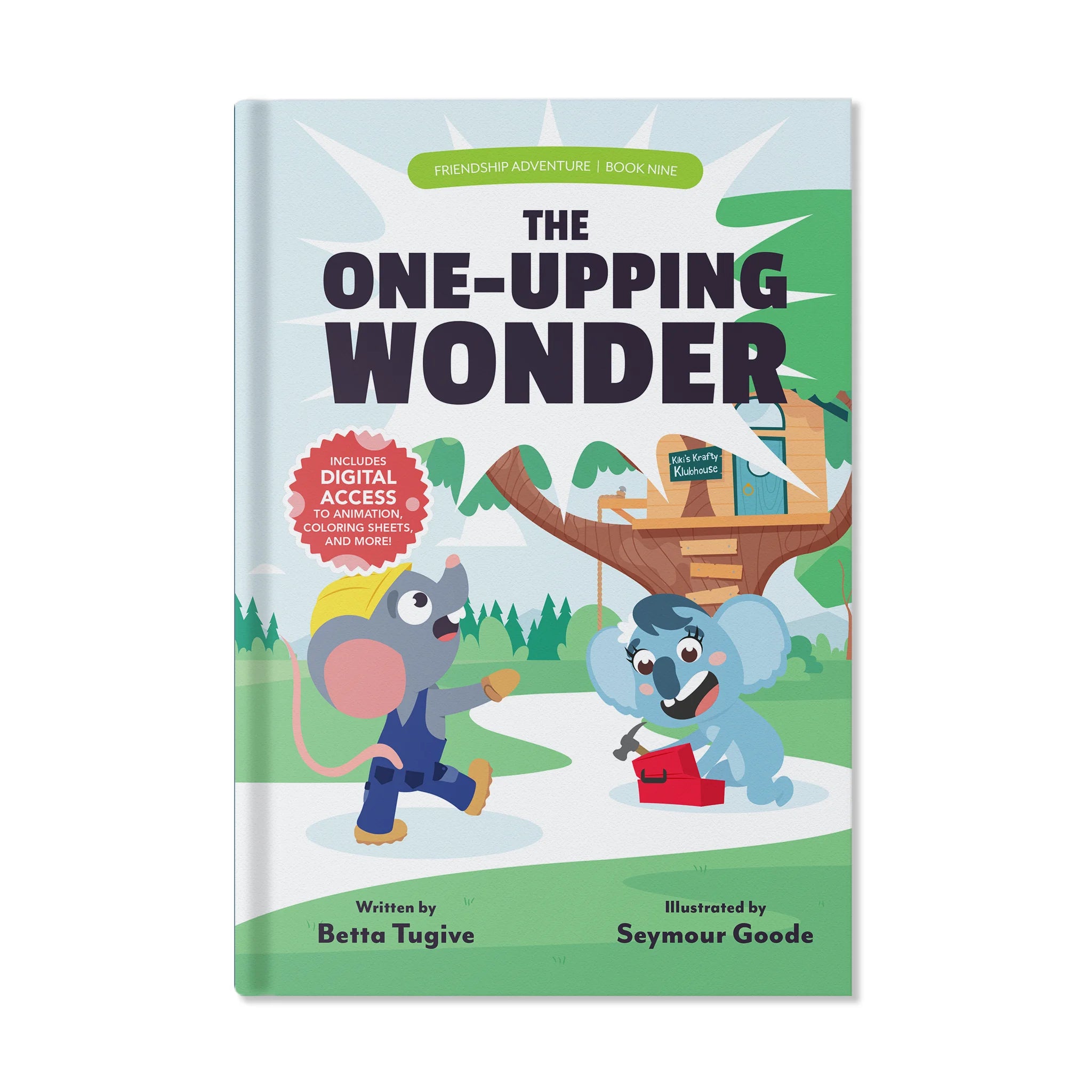Book cover of 'The One-Upping Wonder' with cartoon characters