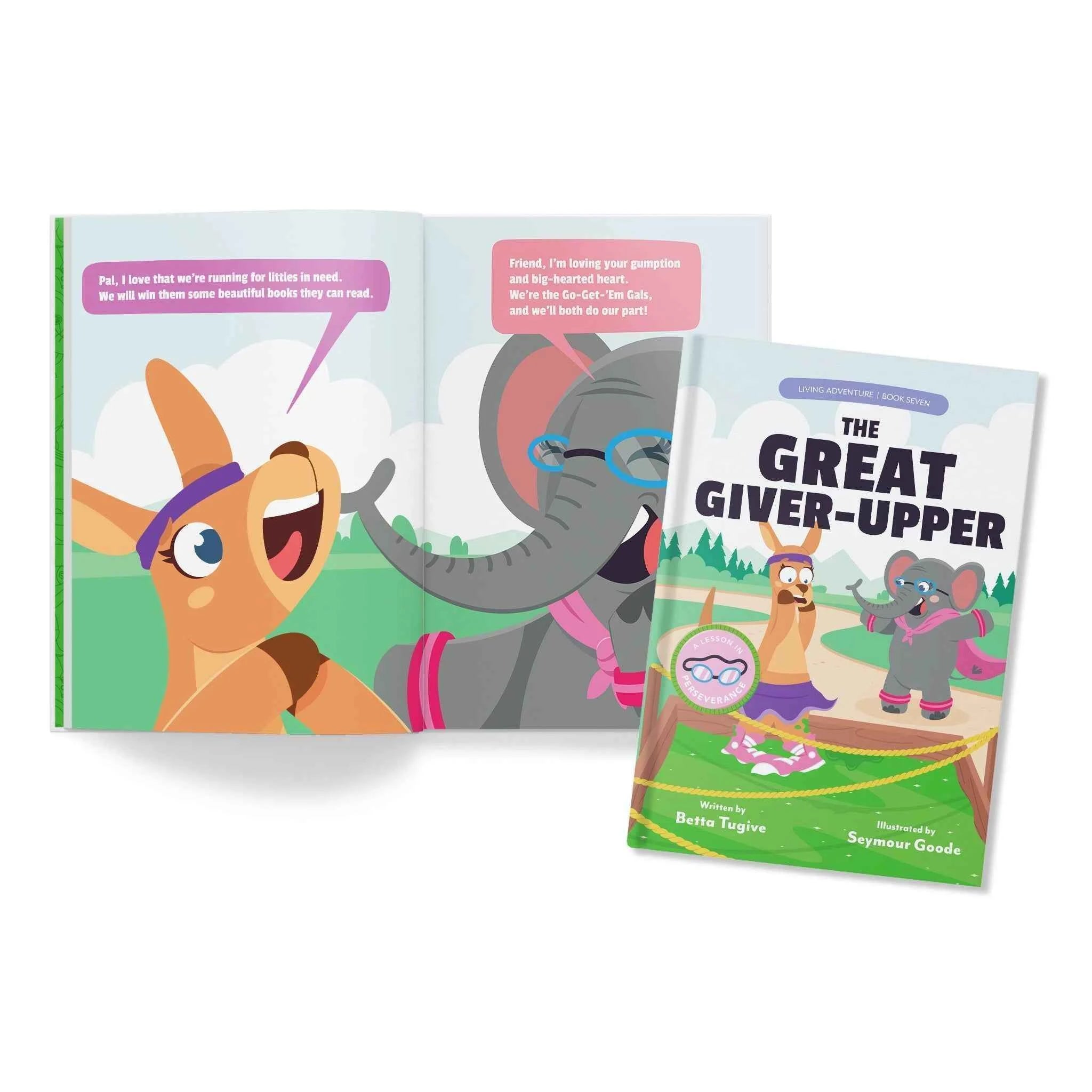 The Great Giver-Upper kids book, inside pages